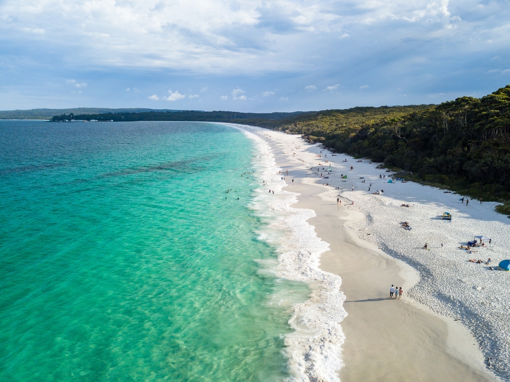 praia hyam, nova gales do sul, austrália, praias com a areia mais branca do mundo