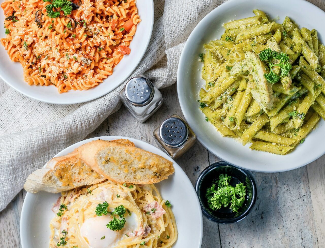 pratos de comida italiana